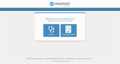 Desktop Screenshot of passport.providertrust.com