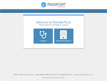 Tablet Screenshot of passport.providertrust.com